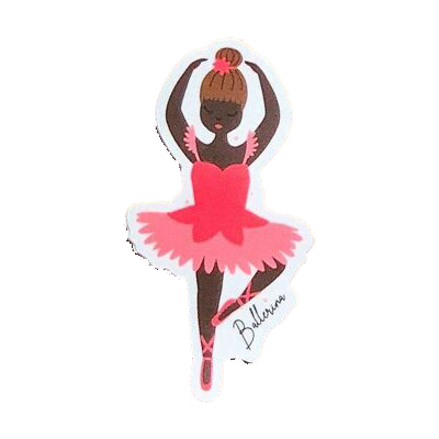 Sticker: Ballerina (darkskinned)