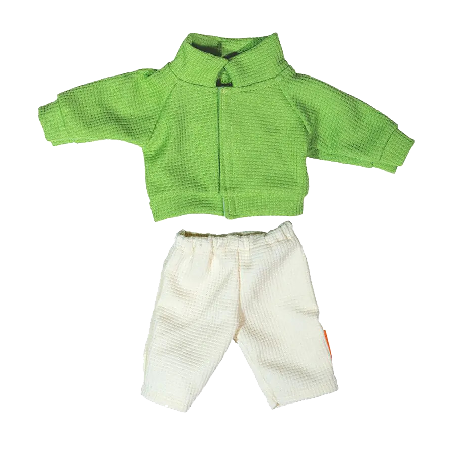 Puppenkleidung: Grünes Outfit (32 cm)