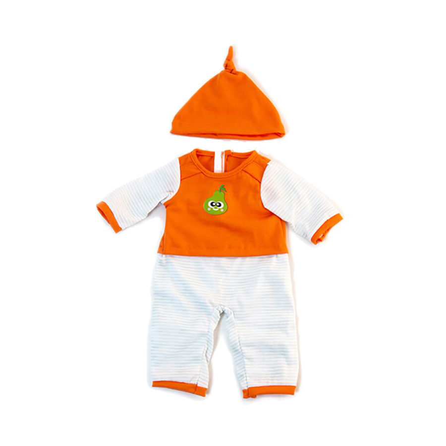 Puppenkleidung: Orangefarbener Strampler (38 cm)