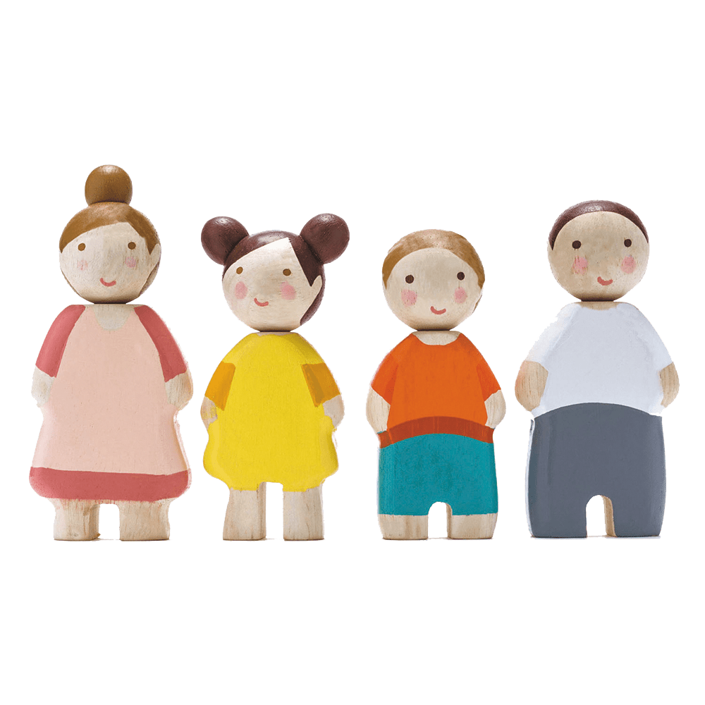Puppenhaus-Familie: weiße Familie