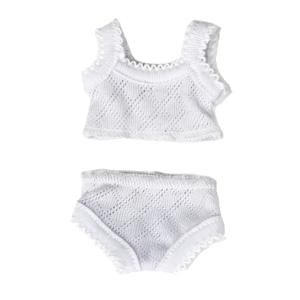 Puppenkleidung: weiße Unterwäsche (21 cm)